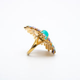 Trina Turk Artistic Colorful enamel Gold-toned Ring