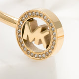 Michael Kors Classic Clear Crystals Gold-toned Bracelet