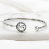 Michael Kors Classic Clear Crystals Silver-toned Bracelet