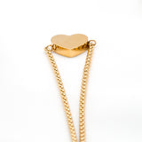Michael Kors Gold-toned Mother Of Pearl Heart Adjustable Bracelet
