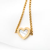 Michael Kors Gold-toned Mother Of Pearl Heart Adjustable Bracelet