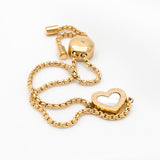 Michael Kors Gold-toned Mother Of Pearl Heart Adjustable Bracelet