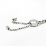 Michael Kors Silver-toned Mother Of Pearl Heart Adjustable Bracelet
