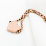 Michael Kors Rose Gold Mother Of Pearl Heart Adjustable Bracelet