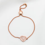 Michael Kors Chic Clear Crystals Rose Gold Adjustable Bracelet
