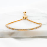 Michael Kors Charming Clear Crystals Gold-toned Adjustable Bracelet