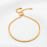 Michael Kors Charming Clear Crystals Gold-toned Adjustable Bracelet