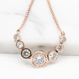 Michael Kors Adorable Clear Gemstones Rose Gold Adjustable Bracelet