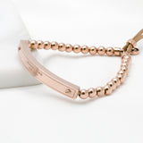 Michael Kors Eye-catching Clear Rose Gold Adjustable Bracelet
