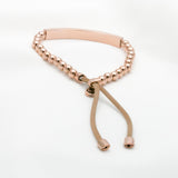 Michael Kors Eye-catching Clear Rose Gold Adjustable Bracelet