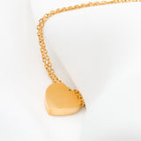 Michael Kors Gold-toned Mother Of Pearl Heart Necklace