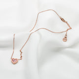 Michael Kors Rose Gold Mother Of Pearl Heart Necklace