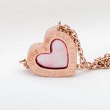 Michael Kors Rose Gold Mother Of Pearl Heart Necklace