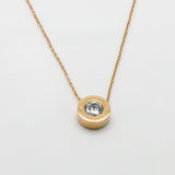 Michael Kors Clear Gemstone Pendant Gold-toned Necklace