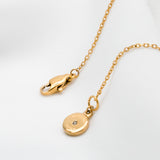 Michael Kors Clear Gemstone Pendant Gold-toned Necklace
