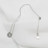 Michael Kors Clear Gemstone Pendant Silver-toned Necklace