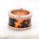 Michael Kors Charming Colorful Enamel Rose Gold Ring