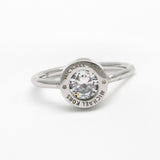 Michael Kors Classic Clear Gemstone Silver-toned Ring