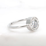 Michael Kors Classic Clear Gemstone Silver-toned Ring