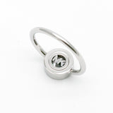 Michael Kors Classic Clear Gemstone Silver-toned Ring
