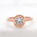 Michael Kors Classic Clear Gemstone Rose Gold Ring