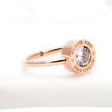 Michael Kors Classic Clear Gemstone Rose Gold Ring
