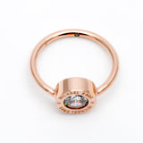 Michael Kors Classic Clear Gemstone Rose Gold Ring