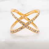 Michael Kors Pave X Ring Size 6