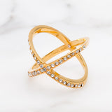Michael Kors Pave X Ring Size 6