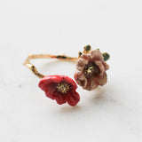 Les Néréides flower rings size 6