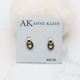 AK gold tone modern earrings