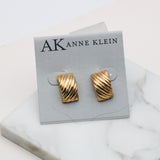 AK gold tone modern earrings
