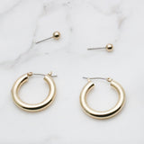 AK gold tone hoop earrings