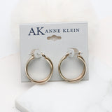 AK gold tone hoop earrings