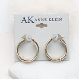 AK gold tone hoop earrings