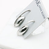 AK silver tone elegant earrings
