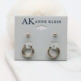 AK gold tone hoop earrings