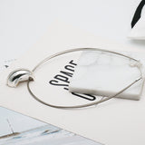 AK silver tone pendant necklace
