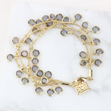 AK simple classic smoked grey crystals bracelet