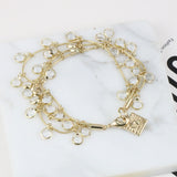 AK simple classic clear crystals bracelet