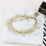 AK simple classic clear crystals bracelet