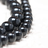 Black Agate Protective stone Natural Gemstone Round Beads Handmade Jewelry Healing Crystal 6mm