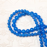 Blue Agate Calming stone Natural Gemstone Round Beads Handmade Jewelry Healing Crystal 8mm