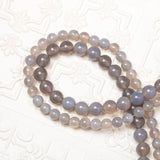 Gray Agate Beads Grade AAA Genuine Natural Gemstone Faceted Rondelle Loose Beads 6mm