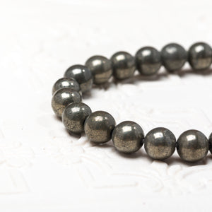 Pyrite Positive energy stone Natural Gemstone Round Beads Handmade Jewelry 6mm