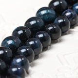Navy Blue Tiger's Eye Soothing stone Natural Gemstone Round Beads Handmade 6mm
