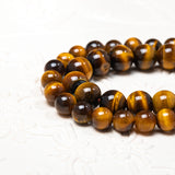 Golden Brown TIGERS EYE Natural Gemstone Round Beads Handmade Jewelry Healing Crystal 8mm