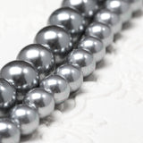 Gray Pearl Soothing stone Natural Gemstone Round Beads Handmade Jewelry 8mm