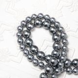 Gray Pearl Soothing stone Natural Gemstone Round Beads Handmade Jewelry 8mm