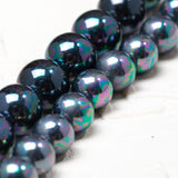 Tahitian Black Pearl Soothing stone Natural Gemstone Round Beads Handmade Jewelry 8mm
